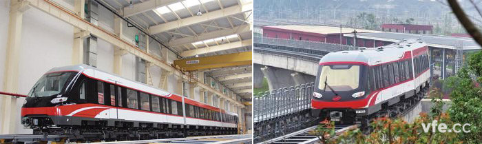 運(yùn)行中的長(zhǎng)沙磁浮快線 運(yùn)行中的長(zhǎng)沙磁浮快線