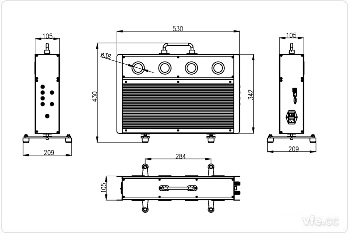 EV3000新能源汽車(chē)驅(qū)動(dòng)系統(tǒng)一體化綜合測(cè)試儀尺寸圖